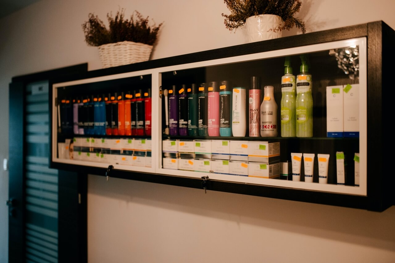 Produkty kosmetyczne w salonie